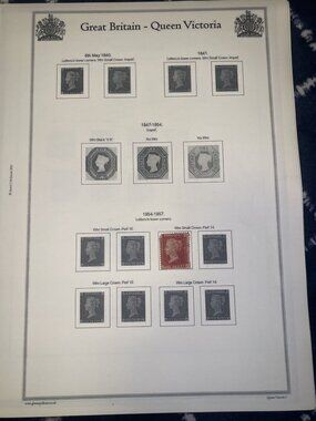 Great Britain & Isle of Man Stamp Collection 574 Postage 1854-2002 On Album Page